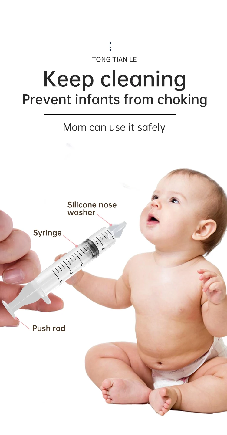 2023 Hot Sell 10ml Baby Nasal Syringe Irrigator for Baby Nose Cleaning