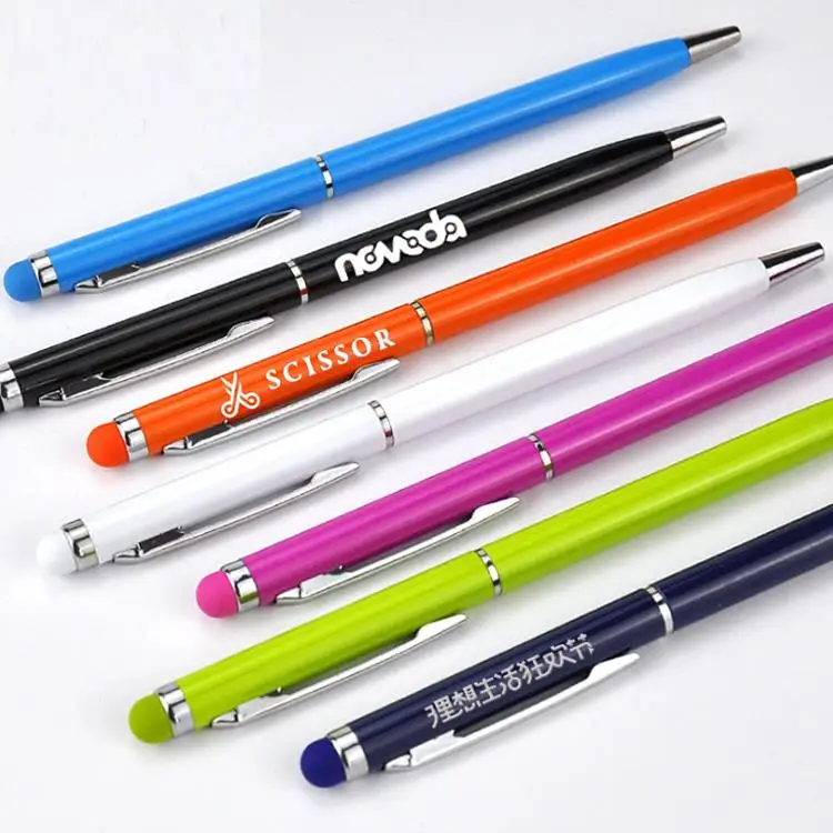 Gift Promotional Black Blue Luxury Cheap Custom Customized Logo Printed Metal Plastic Ball pen Ballpen Ballpoint Pen with logo