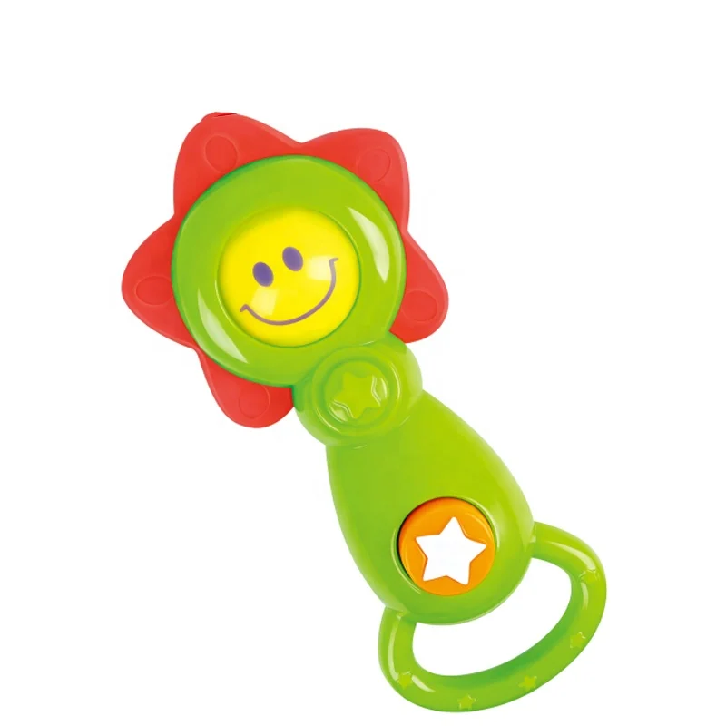  OEM pushi indusry professional Infant Colorful horn shape rattle play toys ringing bells injection plastic service maker