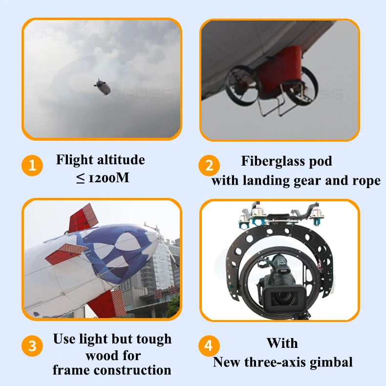 Customizable RC Advertising Inflatable Airship for Businesses - Add Logo Color