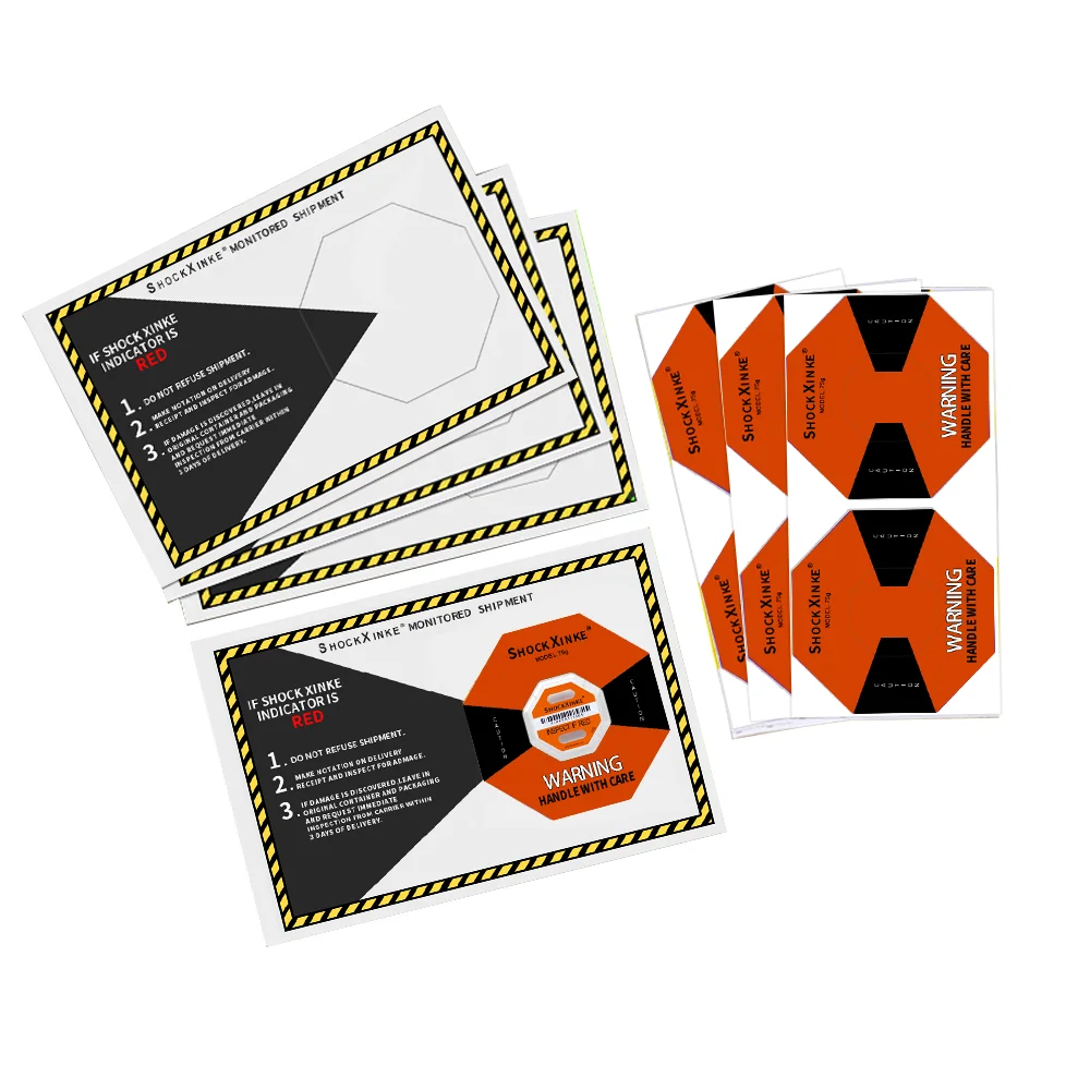 SHOCKXINKE ударный индикатор ударная наклейка Этикетка из прочного акрила для ударопрочный Защитный упаковочный ударный индикатор
