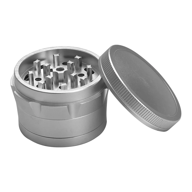 Customized shape 4 layersmoking handle herb grinder aluminium alloy
