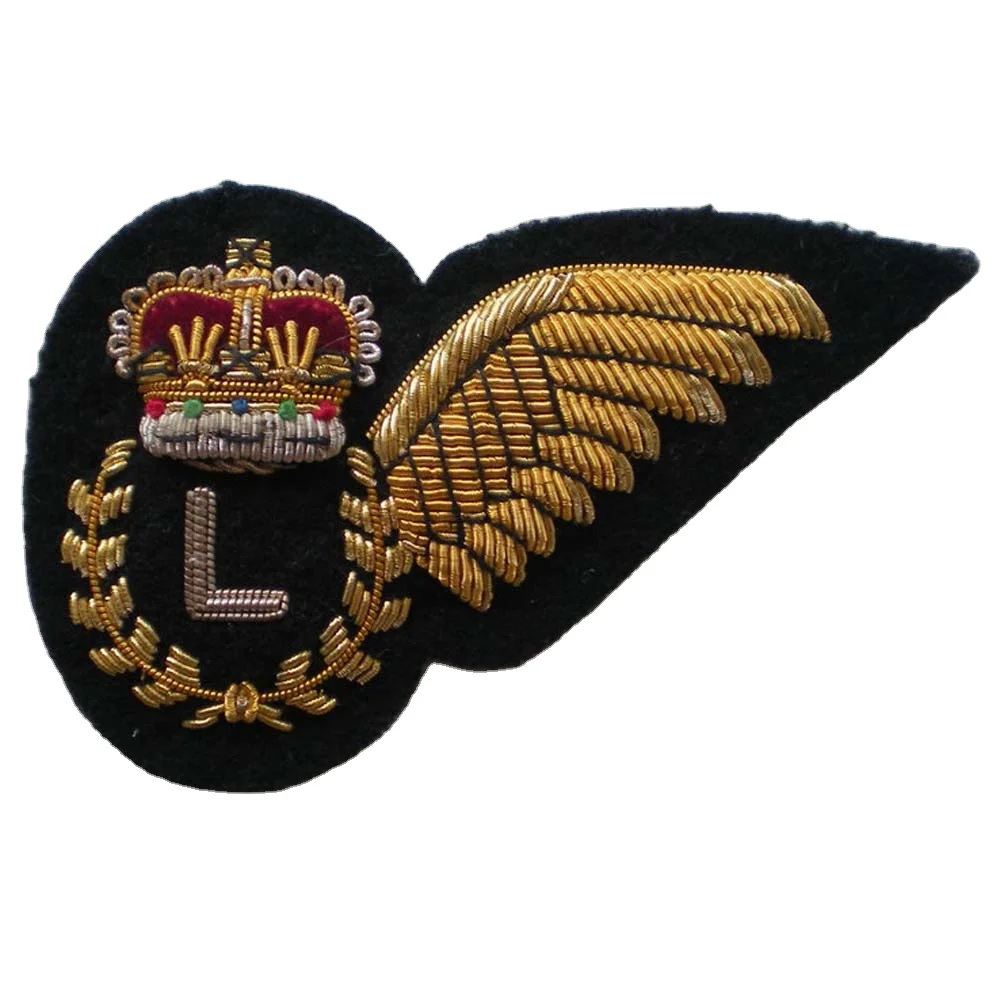 Customized 3D Design Pin-Back Embroidery Banner Handmade Tactical Badge Wing Uniform Patches Blazer Cloth Insignia for Hats
