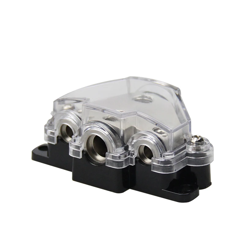 High quality Distribution Blocks 1*0ga In-2*8ga Out+1*4ga Out Power Distributor Block Fuse Holder