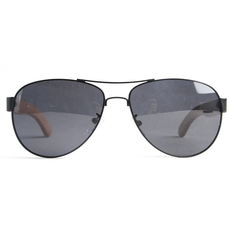 2019 fashion wood bamboo sunglasses metal frame sunglasses
