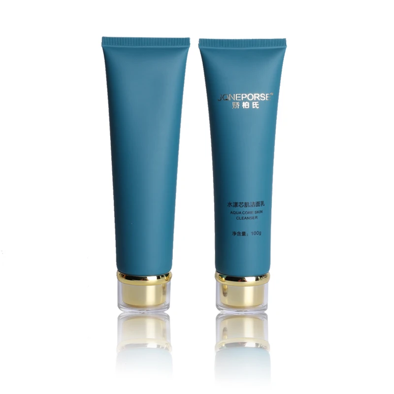 cosmetics squeeze tubes 100ml for face wash acrylic screw cover facial cleanser tube