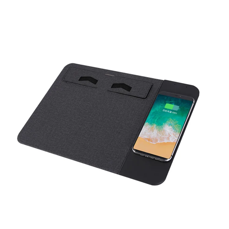 Dual-use Office Desk Mobile Phone Qi Wireless Charging Mouse Pad Charger Mice Mat