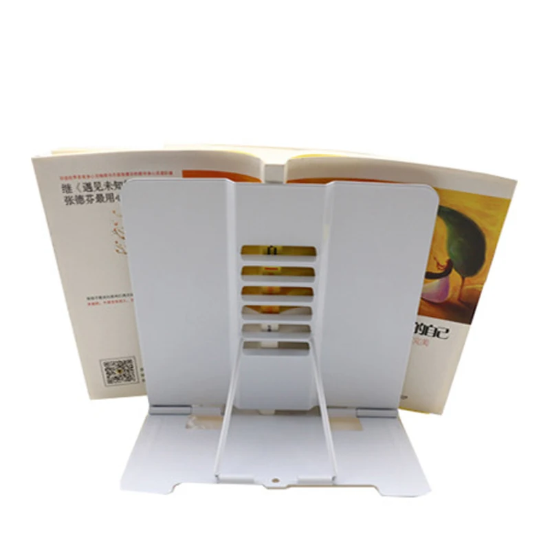6 Angles Adjustable Table Metal Bookend Foldable Hands Free Reading Book Holder Stand For Addult And Kids