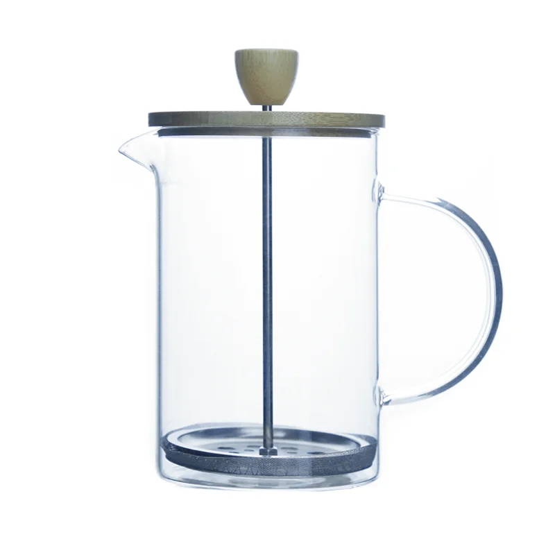 Hot selling French Coffee Press with wooden lid French Press Coffee Maker