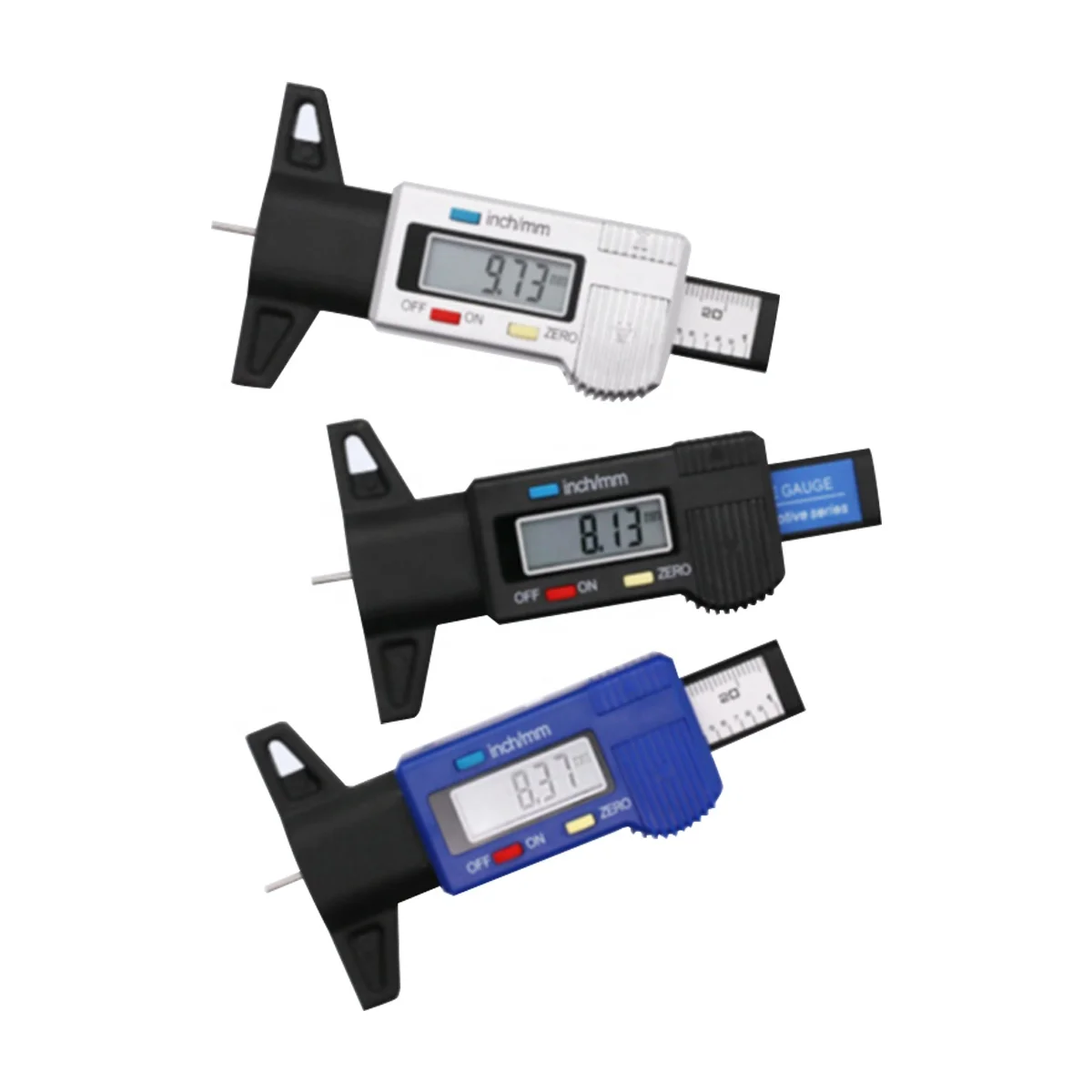 Digital Car Tyre Tire Tread Depth Gauge Meter Measurer Tool Caliper Thickness Gauges Tread Brake Pad Shoe Tire Monitoring System