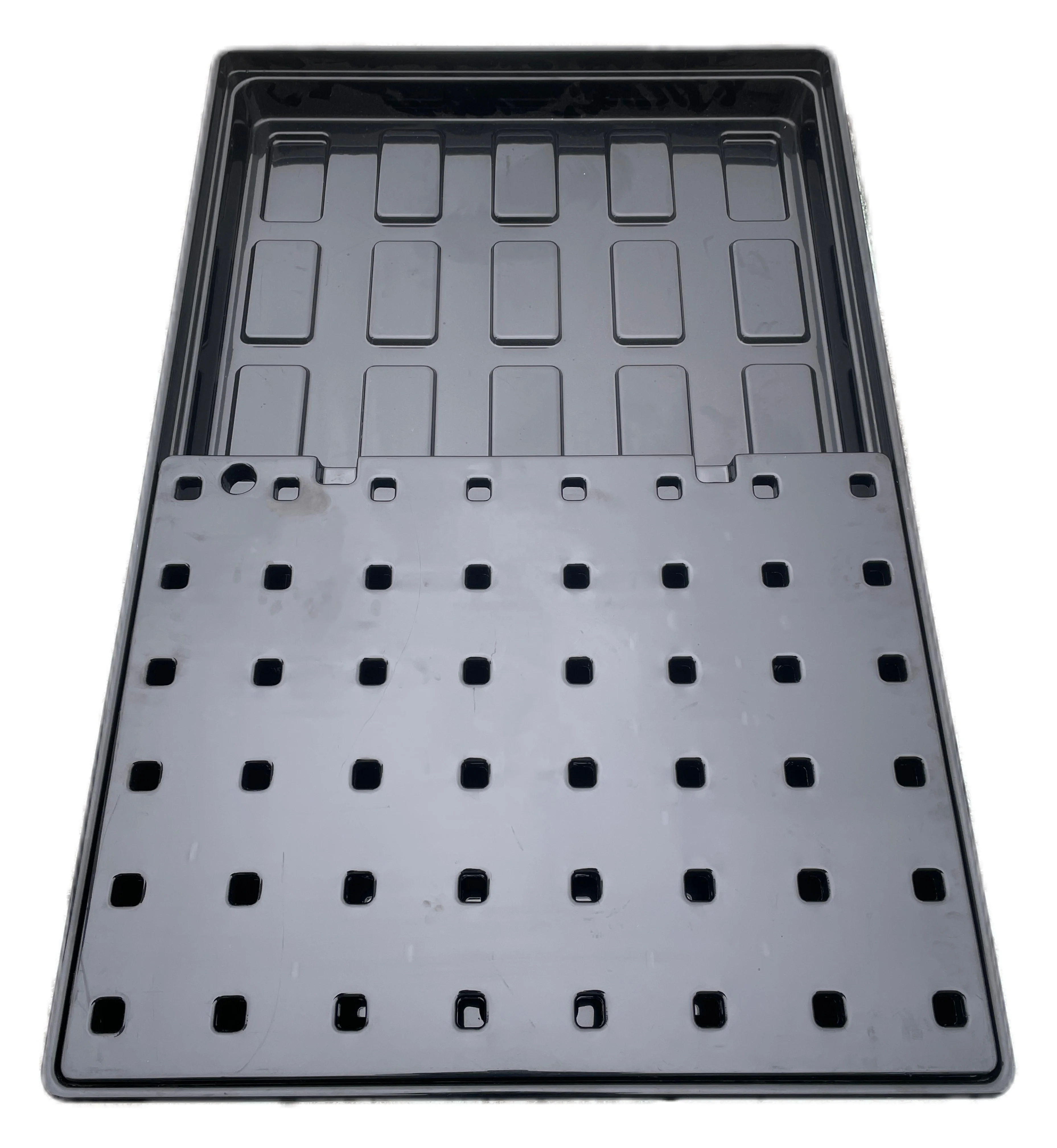 Custom Sizes White Grey Black Plastic Indoor Plants Grow Hydroponic NFT Tray For Sale