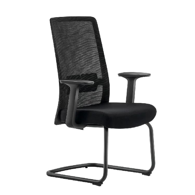 Task black mid back modern black visitor chair office furniture home staff office mesh chairs