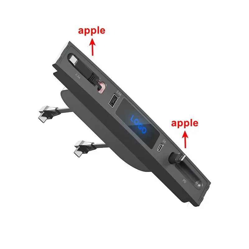 Новое поступление, док-станция с вспомогательными огнями на 2 портах usb-c cabe pd, док-станция для быстрой зарядки для tesla model 3/Y