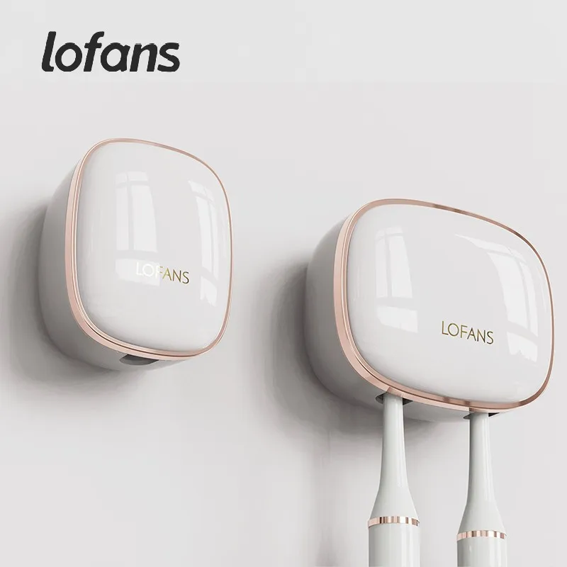 Умный стерилизатор для зубных щеток Lofans, настенный стерилизатор для УФ-стерилизации, установка с отверстиями в ванную комнату