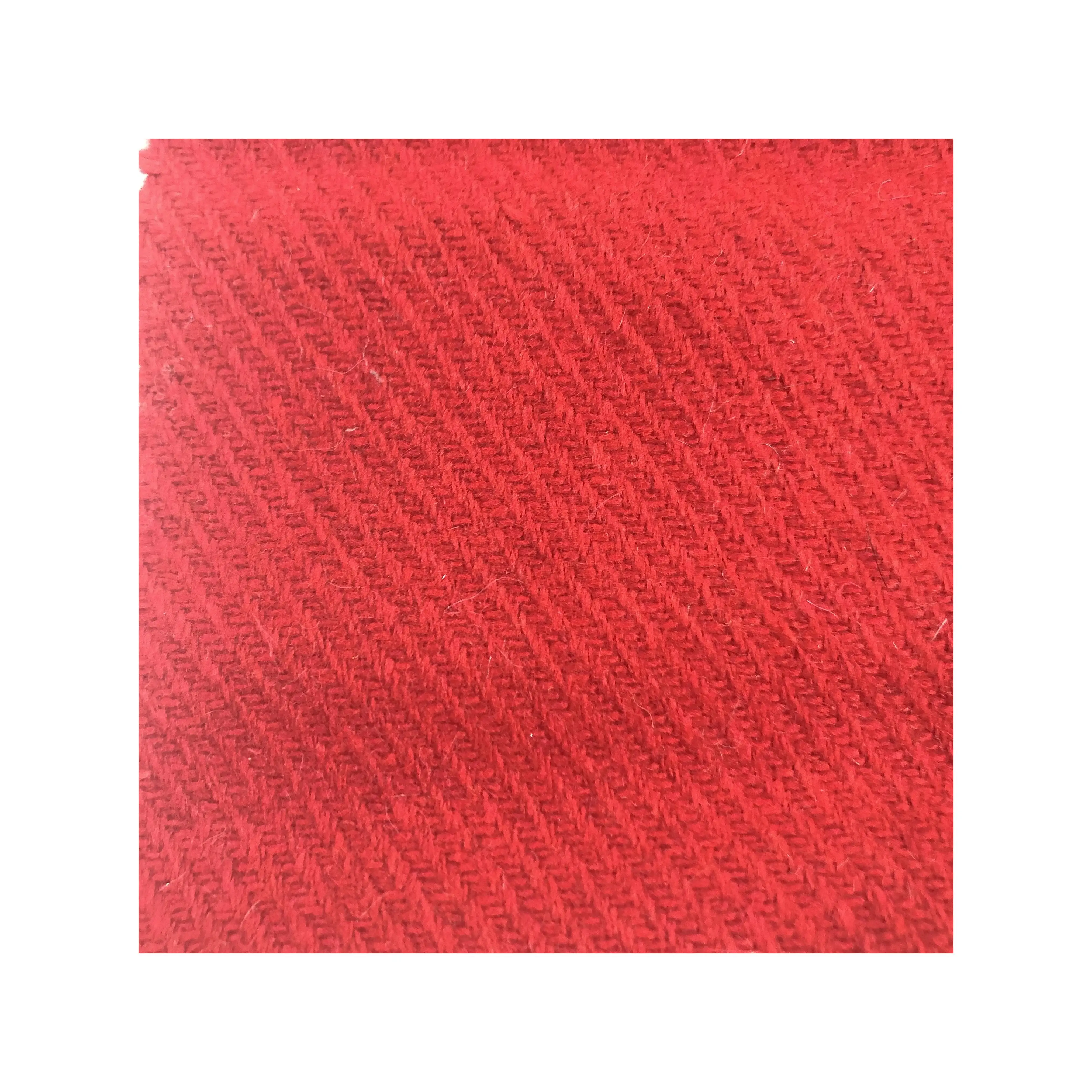 High Quality Hotsale Cheap Price Super Soft Wool Red Herringbone Fancy Woolen Fabric For Coat