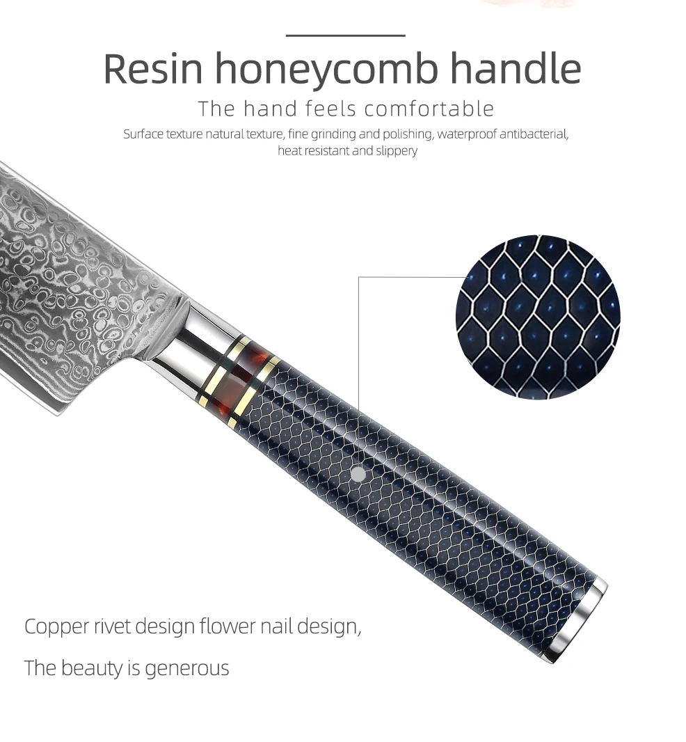 Professional 8 Inch High Carbon Damascus Kitchen Chef Knife