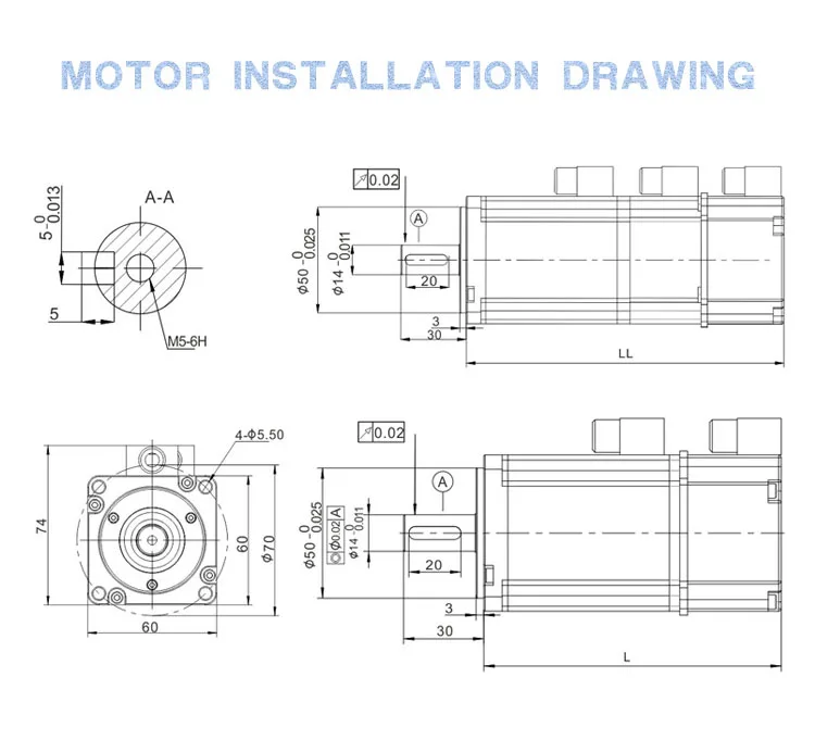 EtherCAT Communication 60series 00630S1 200w 0.637N.m 3000rpm  CNC AC Servo Motor And Servo Drive CE