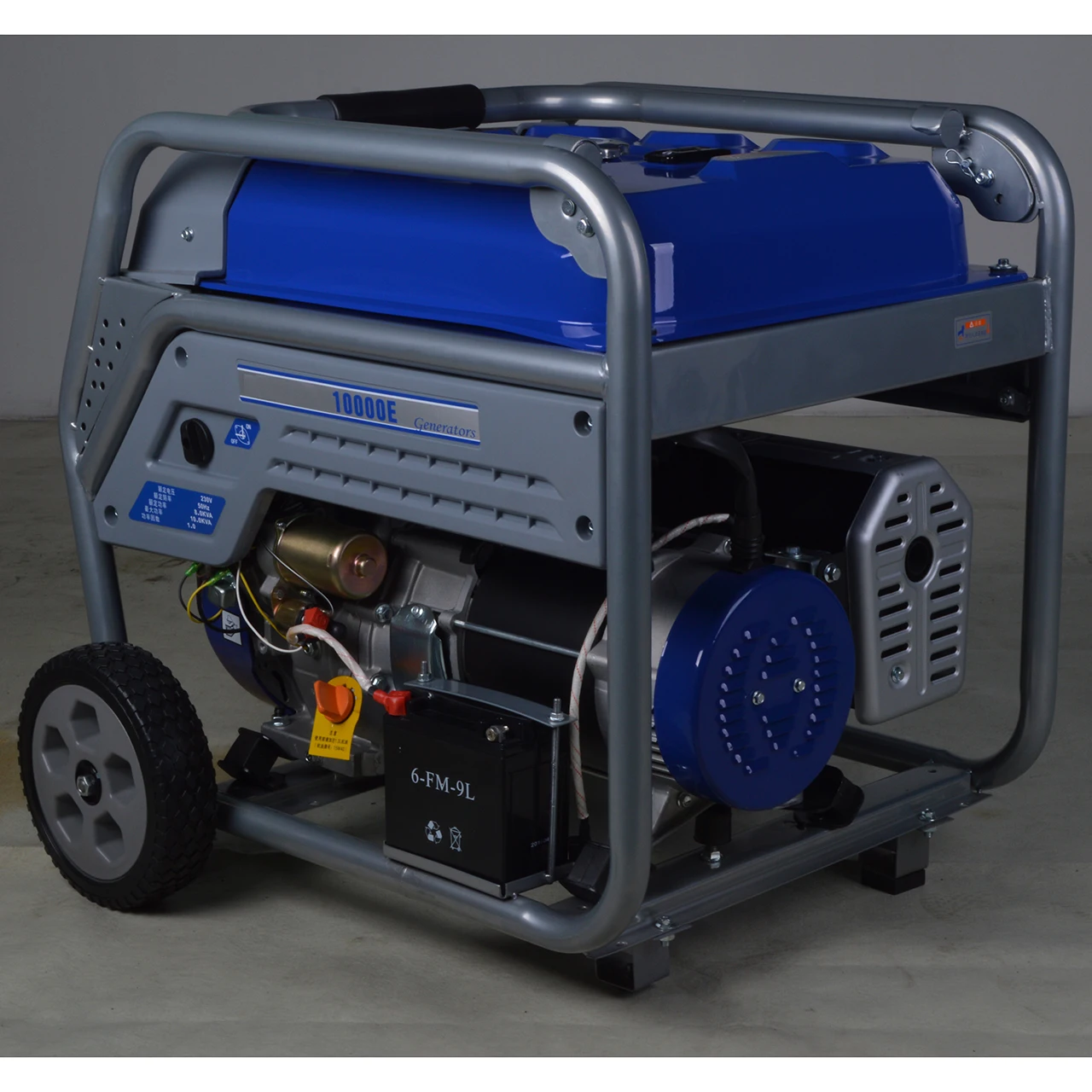  8kw 380V 400V 3-х фазный генератор с ручкой и колеса портативный модель YD10000C