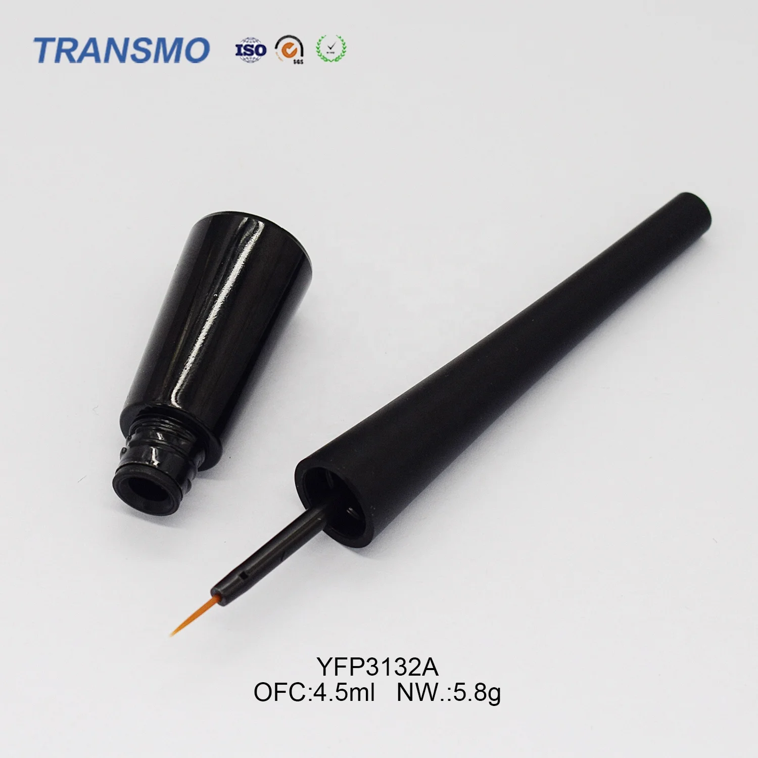 Custom logo eyelash glue serum bottle cone shape eyeliner tube 4.5ml liquid eyeliner bottle