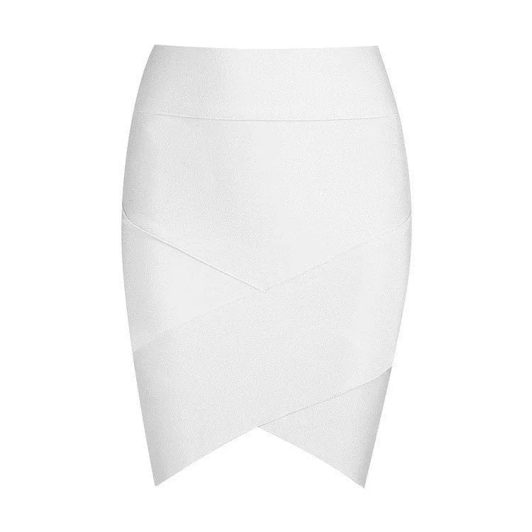 
D8674#Fashion 2021 summer sexy temperament bandage cover-ass half-length skirt 
