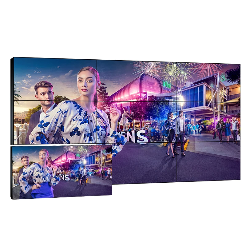Cheap price indoor seamless 3x3 lcd video wall player for meeting and shopping mall