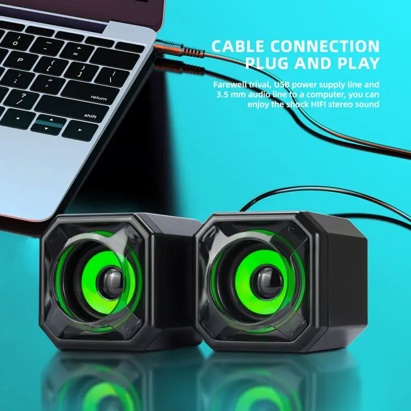 JERTECH S2 Wired Line Array Square Small Speakers Music Sound Speaker Anything Car Karaoke Subwoofer Mini Speaker