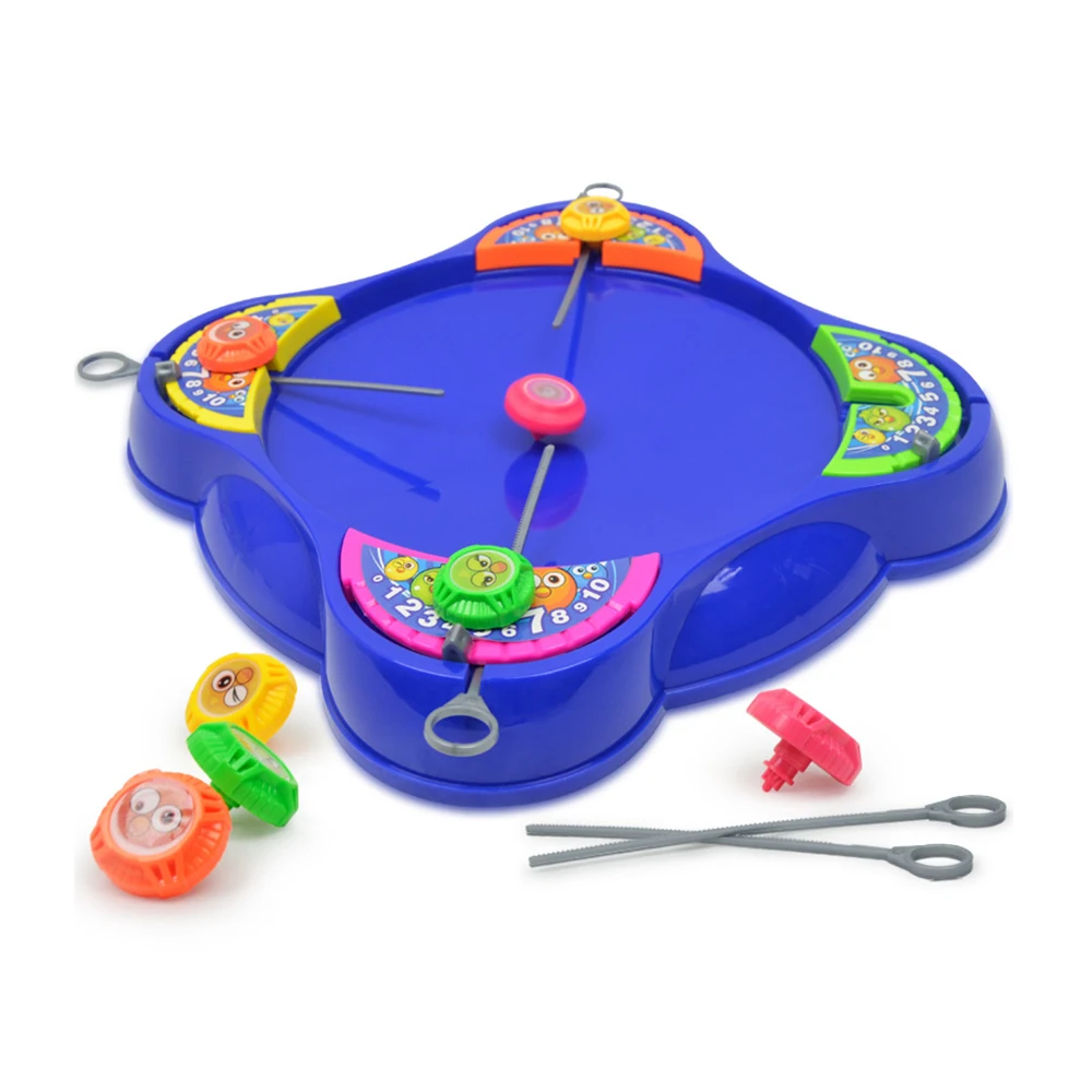 
Plastic 4 player rotation super spinning top board game classical toys for kids 
