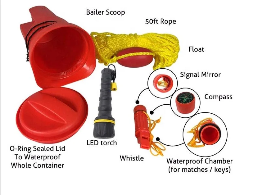 Foyo Hot Sell Safety Equipment Marine Bailer Bucket Safety Kit Survival Tools For Boat