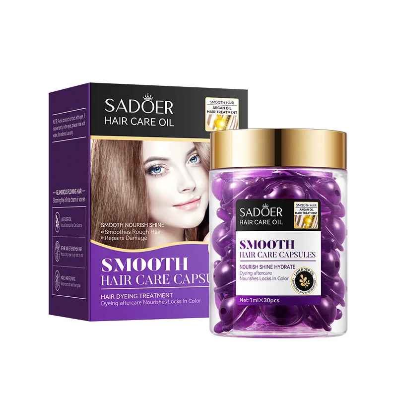 OEM SADOER private label organic plant nourishing skin care products argan oil lavender rose aloe vera hair care capsules