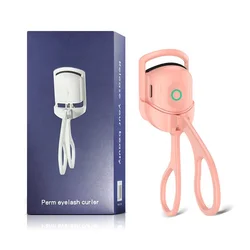 Rechargeable mini eye lashes natural lifting tool girls cute makeup tools electric heated eyelash curler