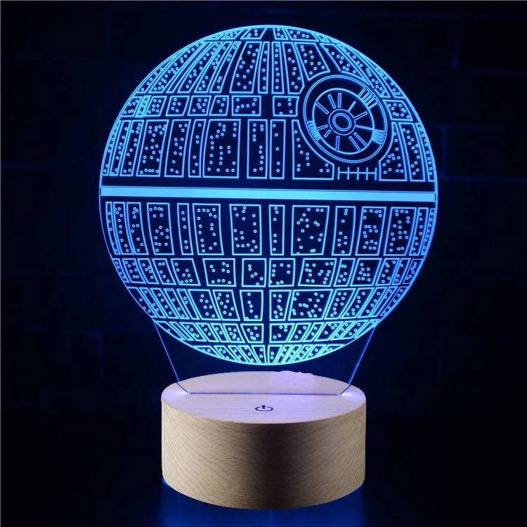 Hot selling new Stars Wars children bedroom decorative 3d led night lights lamp acrylic night light