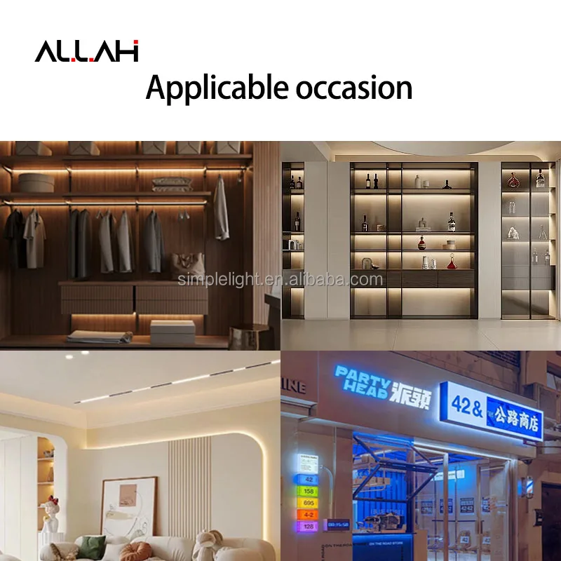 ALLAH 1715 Aluminum Profiles with Channel, Kitchen Aluminum Profile led Profile Light Aluminum