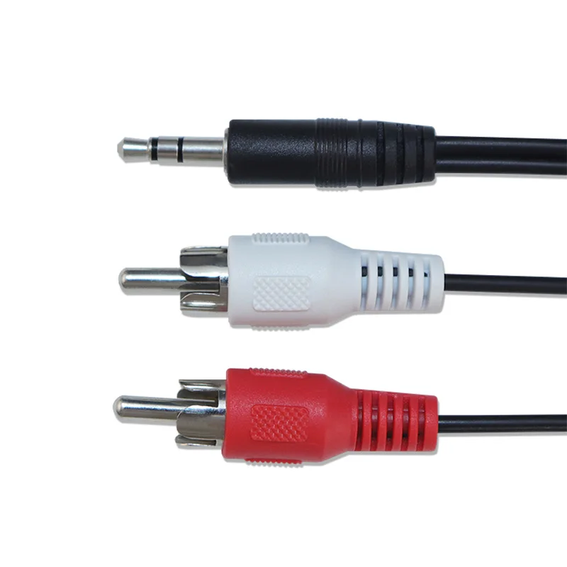 Аудиокабель 3 5 мм к 2RCA Aux 1 м стерео 2 RCA Y разветвитель кабель для ПК DVD TV VCR динамиков камеры видео аудио