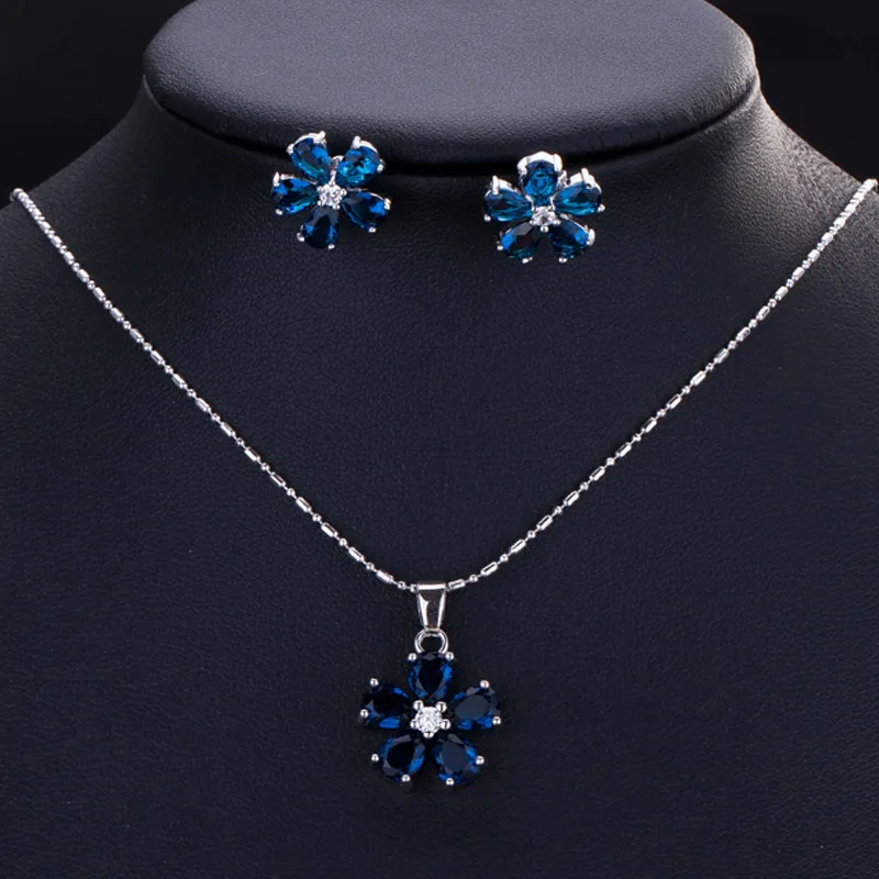 Minimal Zircon Jewelry Necklace, Earring and Ring  Piece Set