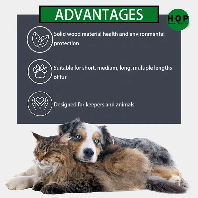 Professional Custom Pet Wooden Grooming Tools with Slicker Brushes Deshedding Dematting Comb Nail Clippers Dog Self Cleaning Kit