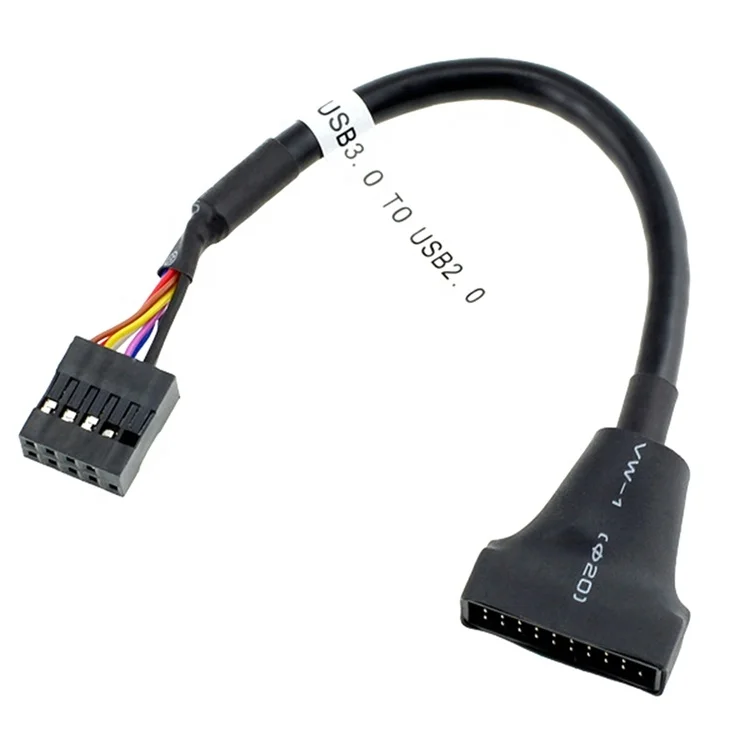 Mainboard Motherboard USB 3.0 20 Pin male to USB 2.0 9 pin Female Housing Cable Extension Adapter Cable