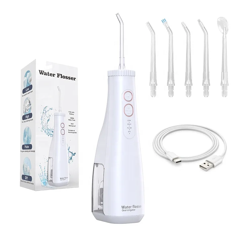 Cordless Water Flosser Portable water toothpick Dental Floss With Massage Function 300ml tank Oral Irrigator