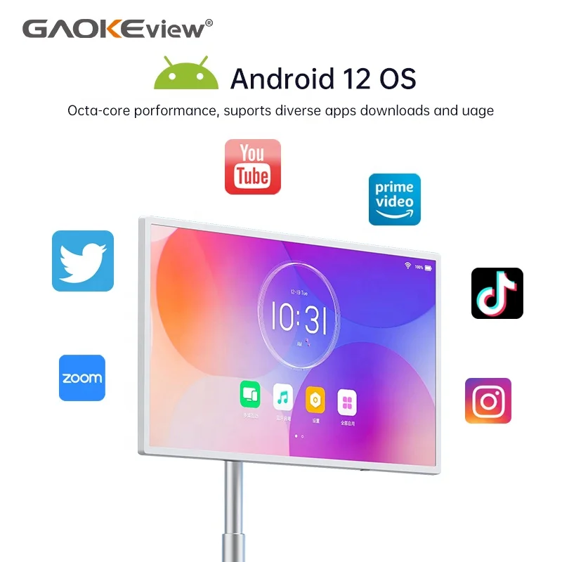 GAOKEview Hot Sale Standby Me Tv 32 Inch Smart Screen Touch Screen Portable Tv Movable Rechargeable Standbyme Lcd Smart Tv