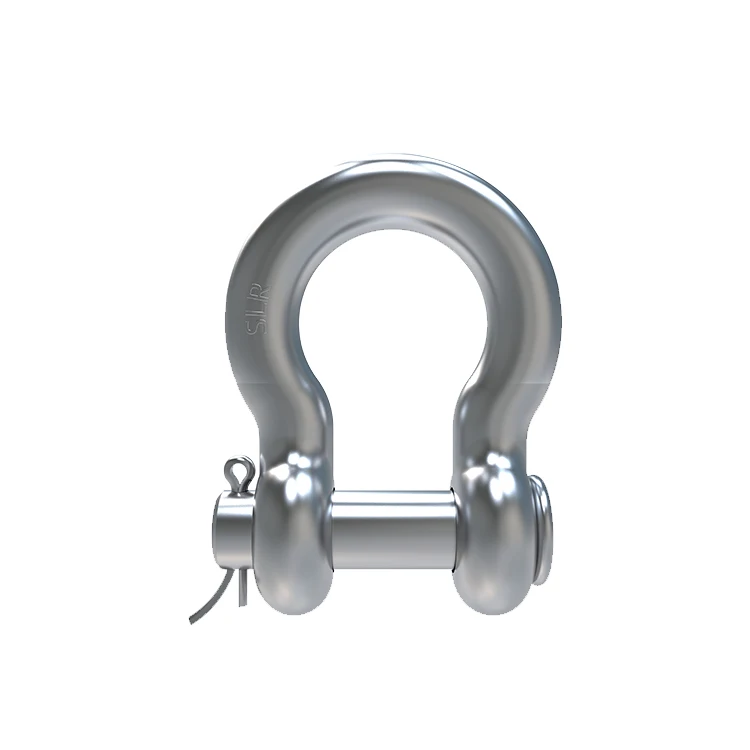 Bow type bolt alloy steel round pin anchor shackles/bolt