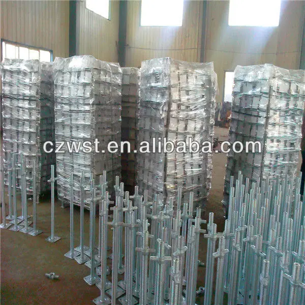 Q235 Scaffold Prop leveling shoring Painted Hollow Solid Adjustable Scaffolding screw jack base