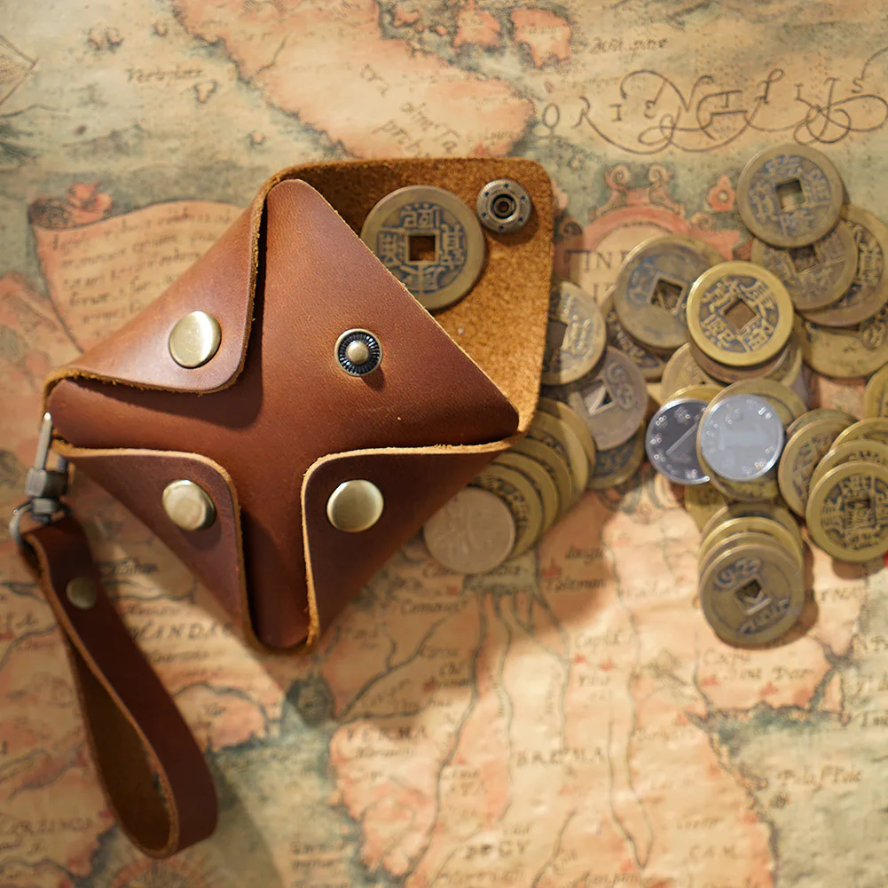 2024 New Design Vintage Genuine Leather Men Car Key Case Holder Full Grain Crazy Horse Coin Purse Personality Key Wallet