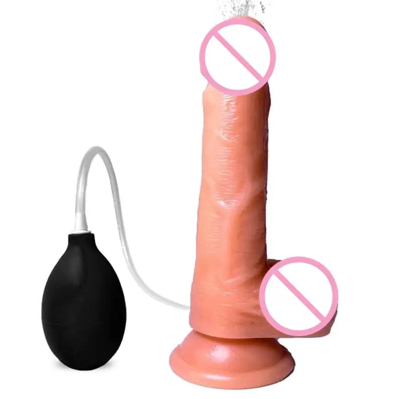 8.2in Realistic Squirting Dildo for Women G-Spot Anal Dildos with Enema Bulb Women Sex Toys Ejaculating Dildo with Suction Cup%