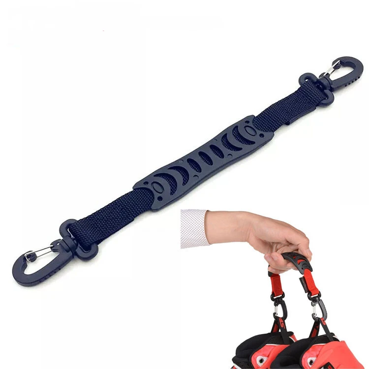 Portable replacement polyester webbing handle buckle skate leash ski boot carrier strap