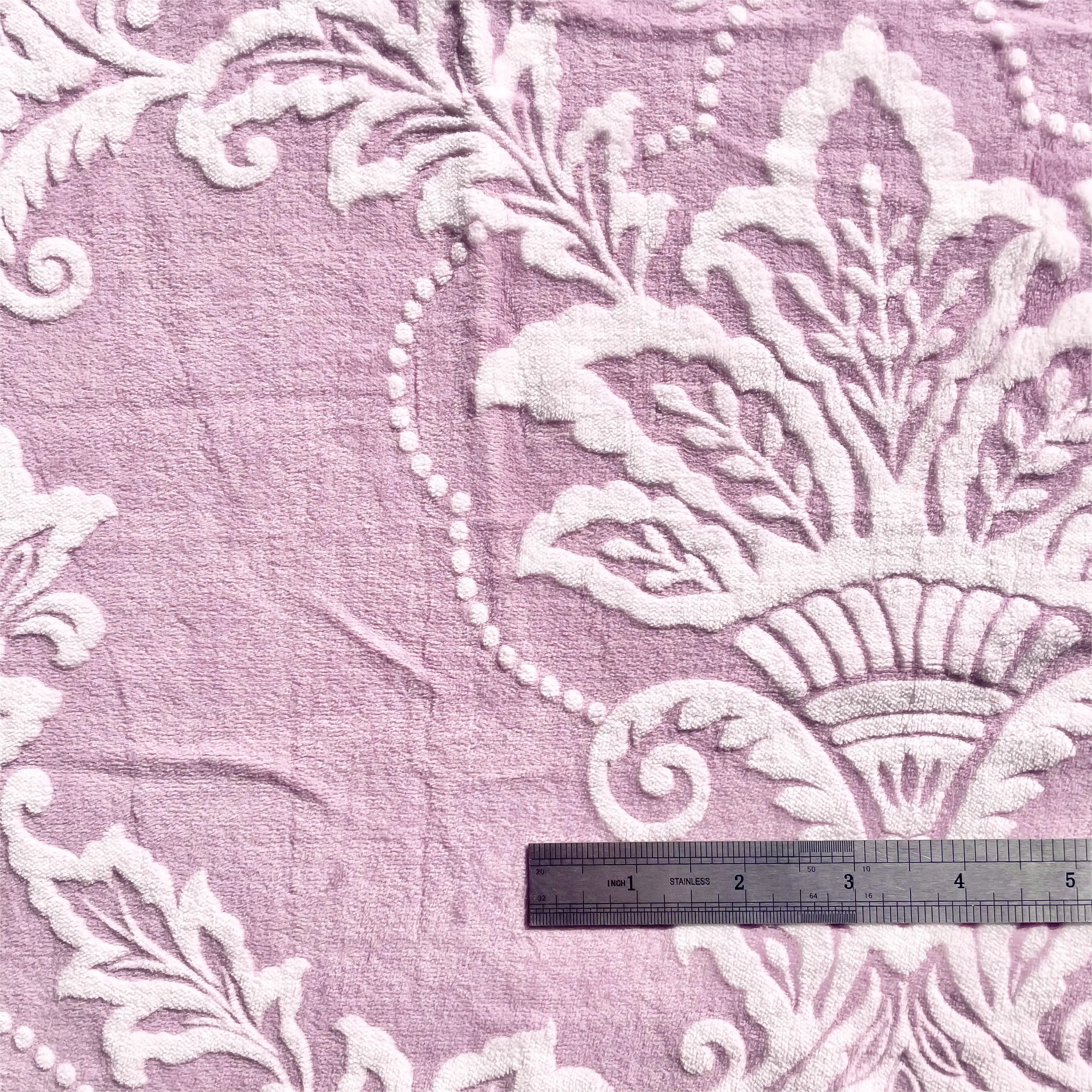 Жаккардовая бархатная рельефная ткань с 3D рельефным узором плюшевая одежда домашний текстиль Пижама Одеяло Ткань