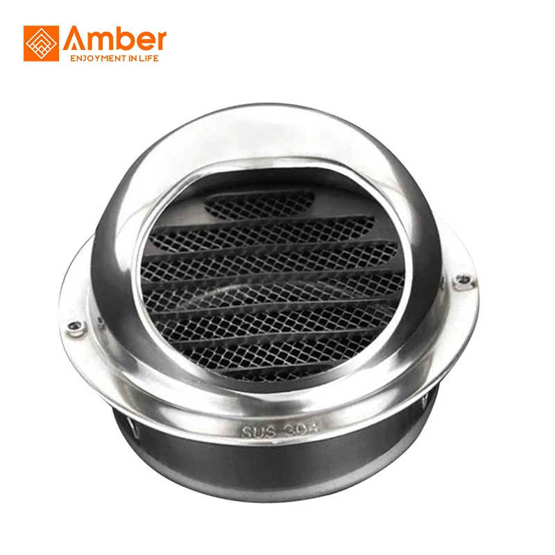 100 Mm Round Louver Air Vent Grille Ventilation Ceiling Wall Mount Air Outlet