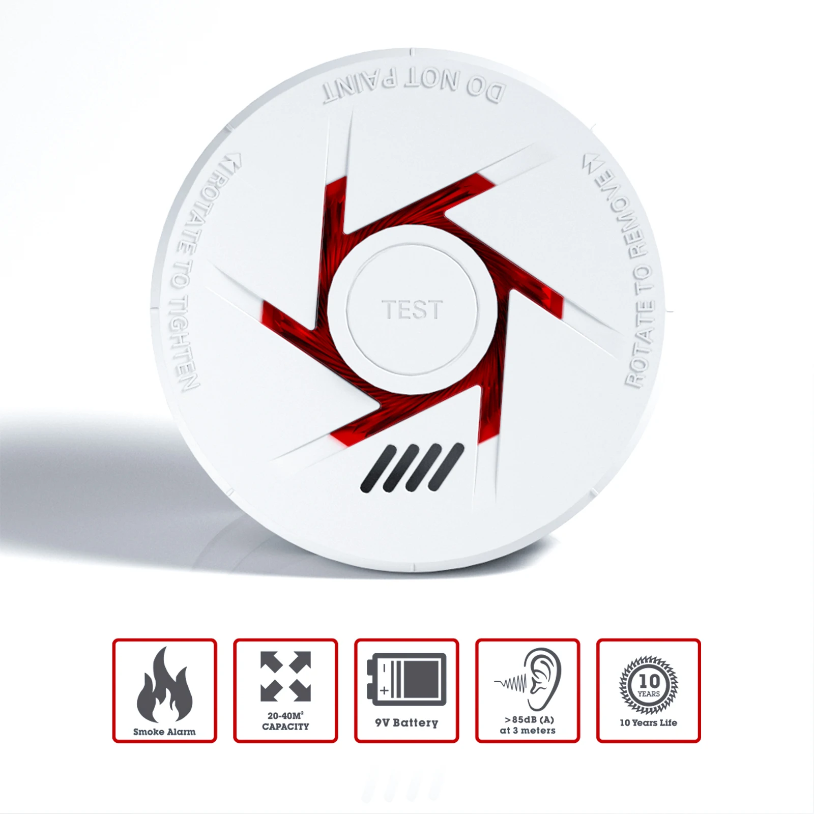 New Smoke Only En14604 Approved Photo Electronic Standalone 1year Smoke Detector 9v 1year Independent Smoke Fire Sensor Detector