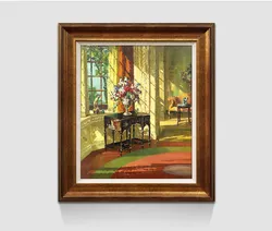 Sunshine house British landscape oil painting still life architecture European-American porch corridor decorative paintings