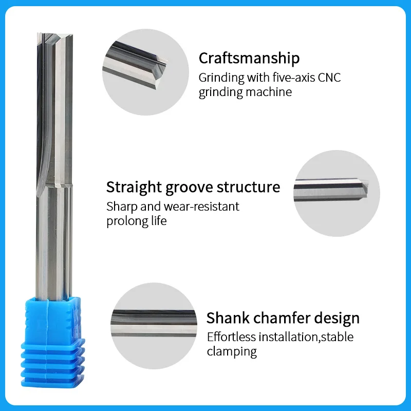 High speed steel  2 Flute straight Edge Router Bits for Wood cNc straight Engraving Cuters carbide Endmils Tools packet o 10