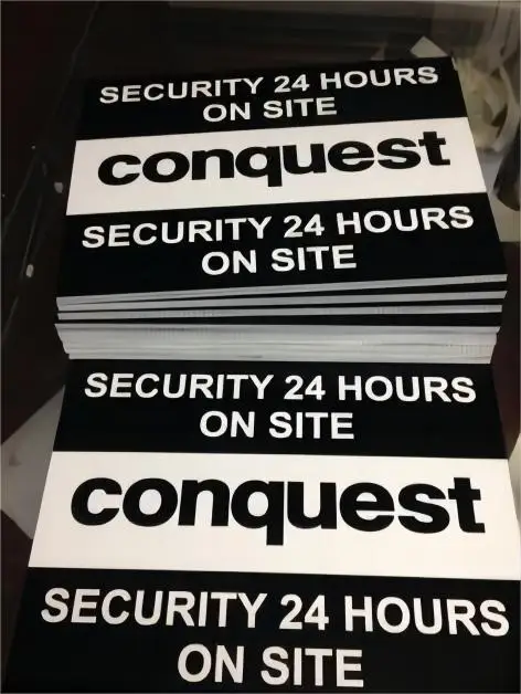 Гофрированная пластиковая таможня напечатала двор 18x24 знак или 2 стороны печать знаков