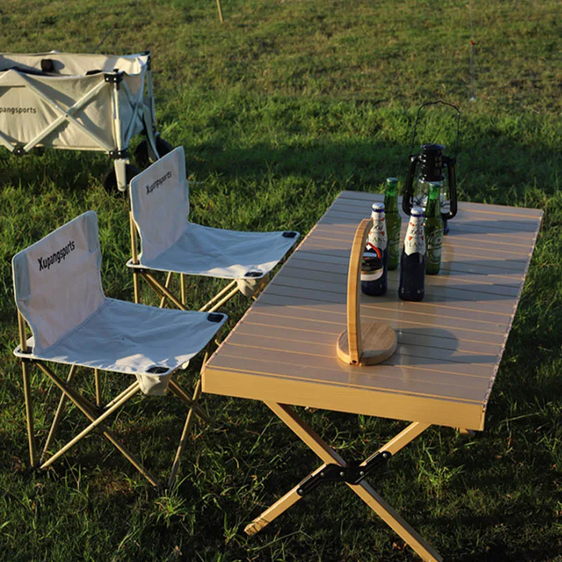 Foldable Dinning Table Outdoor Picnic Metal All Aluminium Portable Joint Design Multifunctional